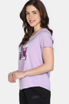 Zivame Knit Cotton Sleep Top - Lilac Breeze — thumbnail 3